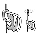 Knot Replacement, 2-4/5 in., Aluminum, Blck