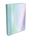 Studio Oh! Hardcover Medium Coptic-Bound Journal Available in 11 Different Designs, Holographic Mermaid Scales