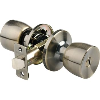 Brinks 2711-109 Bell Style Door Knob with Privacy Key for