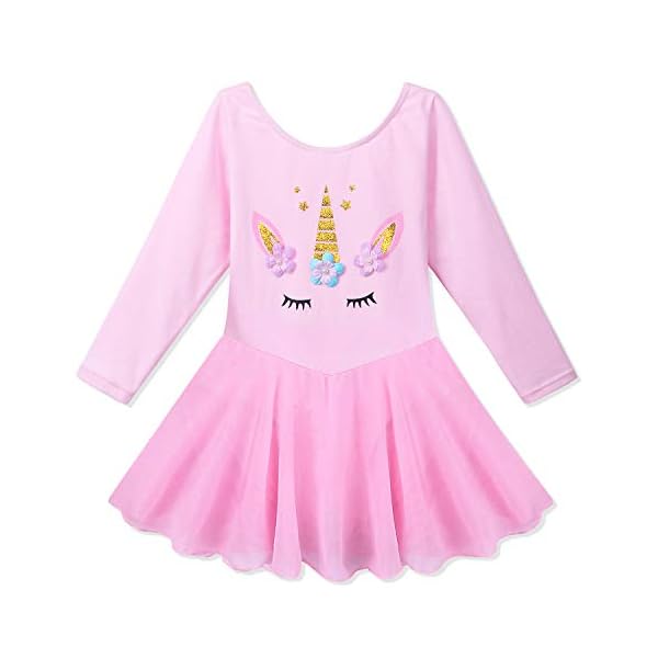 BAOHULU Girl's Skirted Leotards Camisole Cartoon Ballet Dance Tutu Dress - Image 3