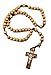 Dozen Catholic Praying Rosary Jesus Crucifix Jerusalem Olive Wood Beads 12.4
