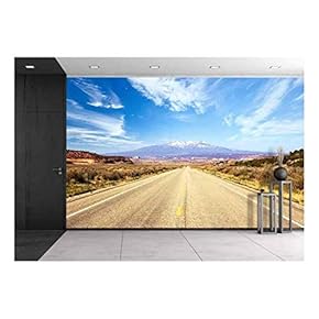 Road Through American Southwest, Utah, United States - Removable Wall Mural | Self-Adhesive Large Wallpaper - 66x96 inches