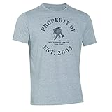 Under Armour Men's WWP Property Of T-Shirt (Medium, True Gray Heather/Black)