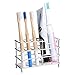 WindCloud Upgraded of 7 Slots Stainless Steel Toothbrush Holder, Toothpaste Holder - Bathroom Multi Function Stand Stander for Comb, Razor, Electric Toothbrush, Cleanser, Countertops, Easy to Clean