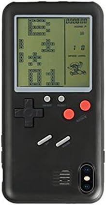 Game Console for iphone Case Ultra Slim Protective Phone Cover Tetris Games for Iphone X (Black)