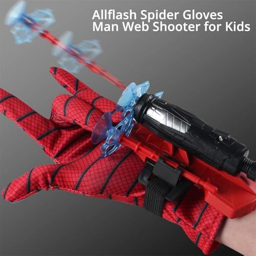 ovixa Superhero Spider Web Shooter Toy – Wrist Launcher with Gloves for Boys, Men & Kids | Cool Party Gadget, Cosplay Toy Gift