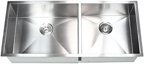 42 Inch Stainless Steel Undermount 60 40 Double Bowl Kitchen Sink