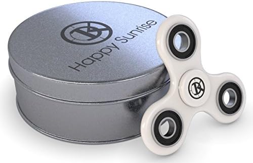 New 2017 WHITE Tri Hand Spinner Fidget Toy Game from DolKra Removable Bearing Rounded Edges Ultra Durable High Tech Increase Focus - Stress Relief - ADHD and Anxiety