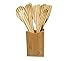 Top Notch Kitchenware Premium Bamboo Kitchen Utensil Holder and Organizer | Stylish Spoon Holder | Ideal Kitchen Utensil Organizer for Cooking | Natural Wood Flatware Organizer