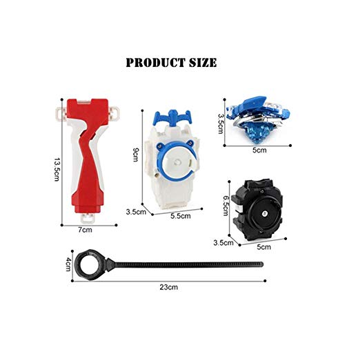 Battling Tops Game Battle Burst Tops Blade Blade Toys for Kids Gyro Metal Fusion , 4X High Performance Tops Attack Set with Launcher and Grip Starter Grip , Stadium Arena (Random Color)