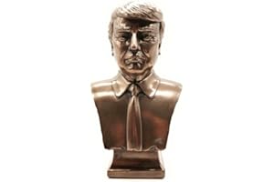 RUSTIX Bronze Bust of Donald Trump - Hand-Finished Collectible Figurine for Desk, Office, or Home Décor - Political Gift, Pre