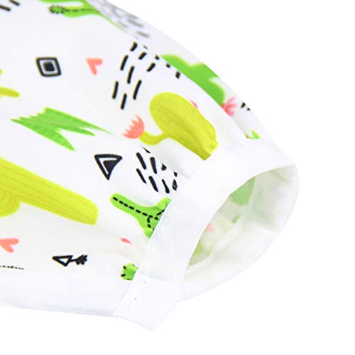 Langsprit Baby Bib with Sleeves-Waterproof Infant/Toddler Bib with Pocket(6-24 Months),Cactus