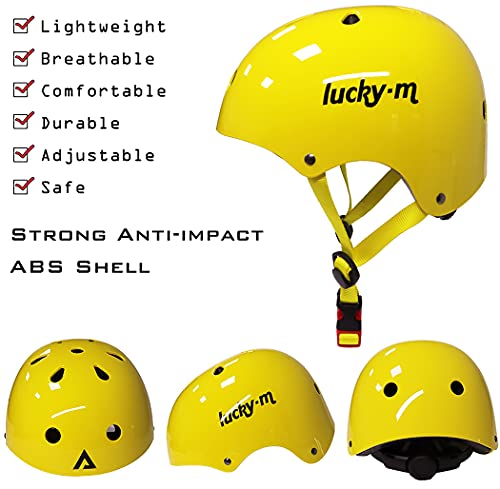 Lucky-M Kids Beschermende Gear Set Jongens Meisjes Verstelbare Maat Helm met Knie Pads Elleboog Pads Polsbeschermers… - Image 4