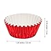 Sumind 400 Pieces Mini Cupcake Cup Liners, Foil Baking Cups, Foil Cupcake Liners for Baking Muffin and Cupcakes (Red)