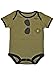 "Daddy's Wingman" Baby Boys Aviator Glasses Flight Bodysuit OD Green 0-12 Mo