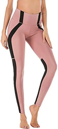 TOYSHOME Womens High Waist Gym Yoga Leggings Workout Tights Running Pants with Side Phone Pockets Yoga Pants with Pockets Leggings Gym Fitness Workout Stretch Running Leggings