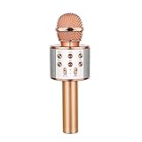dmazing Awesome Toys for 5-12 Year Old Girls, Bluetooth Wireless Karaoke Microphone Birthday Christmas Xmas Fun Gifts for 5-12 Year Old Girls Boys Microphone Kids Stocking Stuffers Champagne