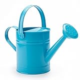 1.5 Letre Multi-color Metal Watering Can,Kids Children Garden Watering Bucket with Anti-rust Powder Coating Treatment and Beautiful Blue Color
