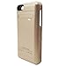 Kujian iPhone 5 External Battery Case Charger Backup Charging Power Case 2200mAh with Kickstand LED Indicatiors 7 Colors for iPhone SE, 5, 5S, 5C, Gold