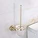 Leyden Wall Mount Bathroom Ti-PVD Gold Finish Brass Material Toilet Brush Holder