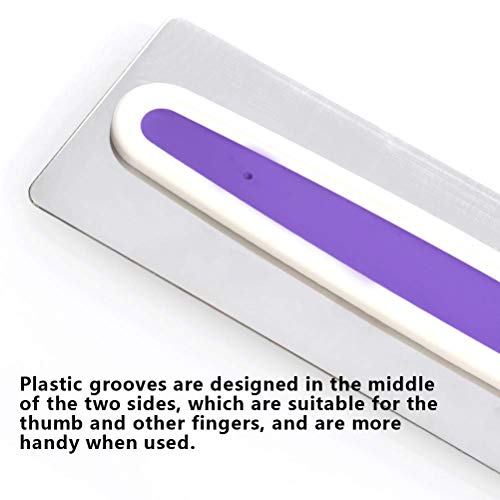 FOCCTS Stainless Steel Bench Scraper, Cake Edge Side Decorating Tools Scraper Smoother Scraper, 5.5oz - Thumbnail 2