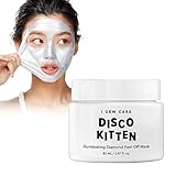 I DEW CARE Disco Kitten Illuminating Diamond Peel-Off Mask 2.87 Ounces, Facial Metallic Mask, Chrome Formula, Brightening, Exfoliating Pearl Powder
