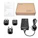 Rainyb Power Converters 2300-Watt Step Down 220V to 110V Voltage Converter & International Travel Adapter 220V to 110V Voltage Converter with 8A 3 USB Ports,Type-C and UK/AU/US/EU Plug Adapter
