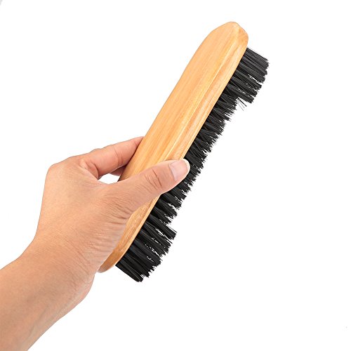 Alomejor Pool Table Brush Snooker Pool Table Brush Kit with Cloth Brush Rail Brush Wooden Handle for Billiard Table Cleaning Tools