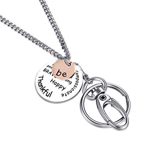 Crimmy Fashion ID Necklace Lanyards for Women, Super Strong Badge Holder and Keychain, Women's Inspirational Gifts (Be)