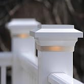 TimberTech 4 in. x 4 in. LED Post Cap Light, Frosted White
