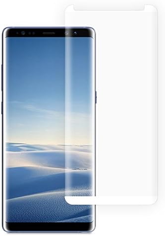 Galaxy Note 8 Screen Protector, Fanhoo 3D Curved Half Screen Case Friendly [Bubble Free] [HD Clear] [Scratch Resistant] Tempered Glass Protector for Samsung Galaxy Note 8 (White)