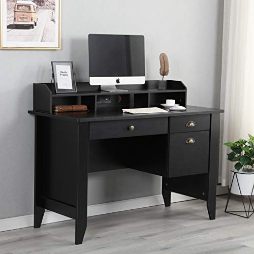 Best black computer desk hutch