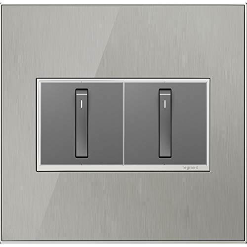 adorne Mirror White on White 2Gang Metal Wall Plate Pricepulse