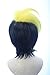 CosplayWigsCom: Human Bill Cipher Inspired Short Straight Two Tone Layered Yellow Black Wig Anime Cosplay Halloween Costume Wig for Men