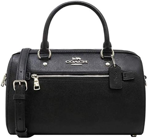 black and silver coach purse