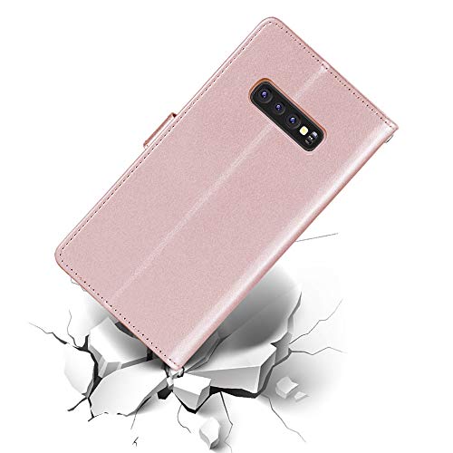 Samsung Galaxy S10e [El Lumiere Prime Wallet Case] Multi-Card Slot Wallet Case [Drop Protection] Premium Leather [Kickstand Feature] (P-Rosegold) - Thumbnail 2