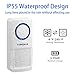 YIROKA Wireless Doorbell Battery Operated，Waterproof Door Chime Kit Operating at Over 500 Feet,58 doorbell tone,4 Levels Volume,1 Sensor & 2 Plug-in Receivers (1 Button + 2 Receiver)