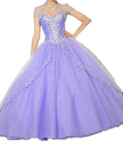Kaitaijidian Quinceanera Dresses Sweetheart Beaded Formal Party Dress Purple-18
