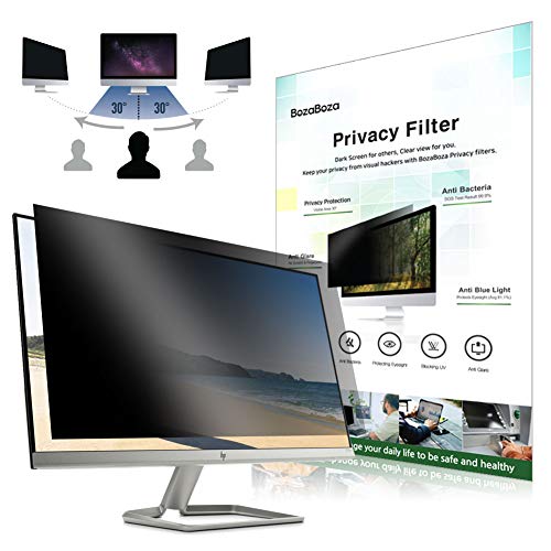(BOZABOZA) 15″ Wide Privacy Screen Filter [Anti-Blue Ray] [Anti-Glare] [Anti-Scratch] [Matte or Gloss] Privacy Protector for Laptop, Notebook, LCD, Monitor, Display (16 : 9 Aspect Ratio)