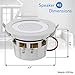 Pyle 4″ Pair of Bluetooth Flush Mount In-wall In-ceiling 2-Way Home Speaker System Built-in LED Lights Aluminum Housing Spring Clips Polypropylene Cone & Tweeter 2 Ch Amplifier 160 Watts (PDICBTL4)thumb 4
