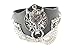 Punk Gothic Dragon w 3 row Chain Faux Black Leather Wide Bracelet Wristband Cuff