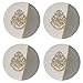 Harry Potter Plates, Set of 4 Large Dinnerware Plates – Premium Dishware For Food & Meals - Ceramic White / Grey Plate with Gold Finish Hogwarts Motto & Crest - An Ideal Magical Mealtime Present
