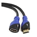 Aurum Ultra Series High Speed HDMI Extension Cable Male - Female with Ethernet - Supports 3D &amp; Audio Return Channel [Latest Version] 6 Feet