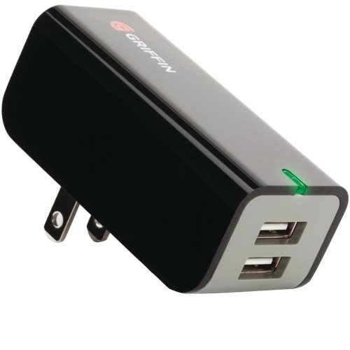 Griffin-PowerBlock-Dual-Universal-Charger-for-MP3-Players-and-USB-Devices-Black