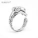 ELBLUVF 925 Sterling Silver Rabbit Animal Ring Gift for Friend Everyday Wear (Big Size)