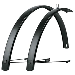 SKS Edge Al 28″ 46mm Matt Black Aluminium Mudguard Set: Matt Black 46mm 28″ SKMED2846B