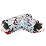 RYPET Small Animal Play Tunnel, Collapsible Guinea Pig Toys Tunnel for Hamster, Guinea Pig, Chinchillas, Mice, Rats(Beige)