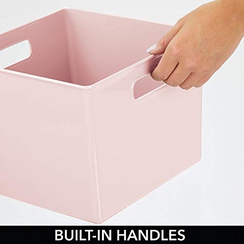 mDesign Plastic Home Storage Organizer Bin for Cube Furniture Shelving