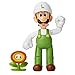 World of Nintendo Super Mario Fire Luigi 4” Articulated Figure with Fire Flower