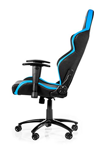 OpenWheeler AKRacing Racing Style Desk Office Gaming Chair with High Backrest, Recliner, Swivel, Tilt, Rocker and Seat Height Adjustment Mechanisms. PU Leather (Blue)